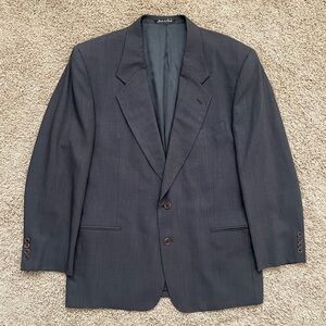 Vintage 90s Valentino Uomo Mens Suit Jacket 42R Virgin Wool Nylon MADE IN ITALY